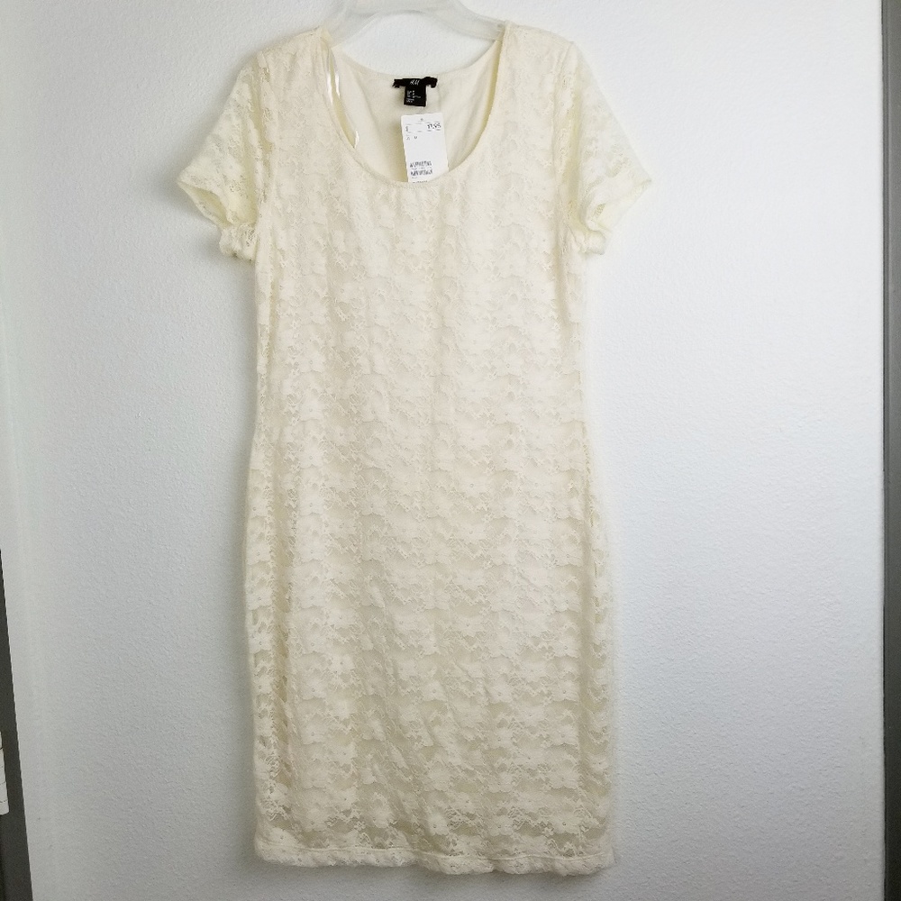 H & M ivory lace dress